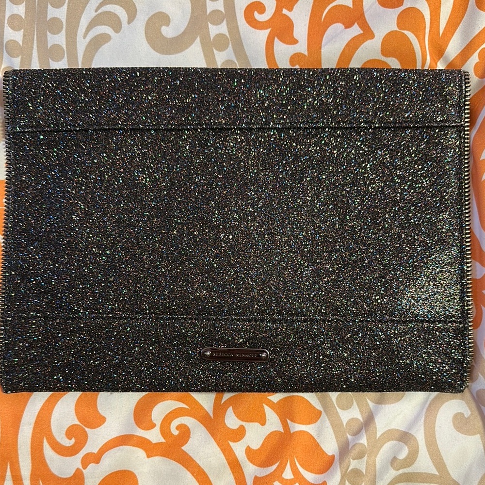 Rebecca Minkoff Black Glitter Clutch